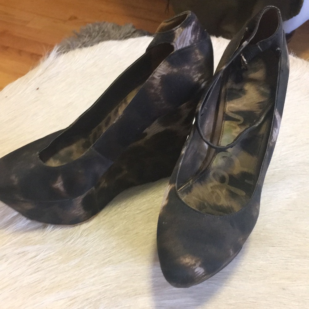 Platform Animal Print Mary Janes